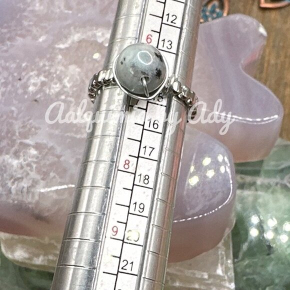 Sesame jasper  silver ring - Picture 2 of 3